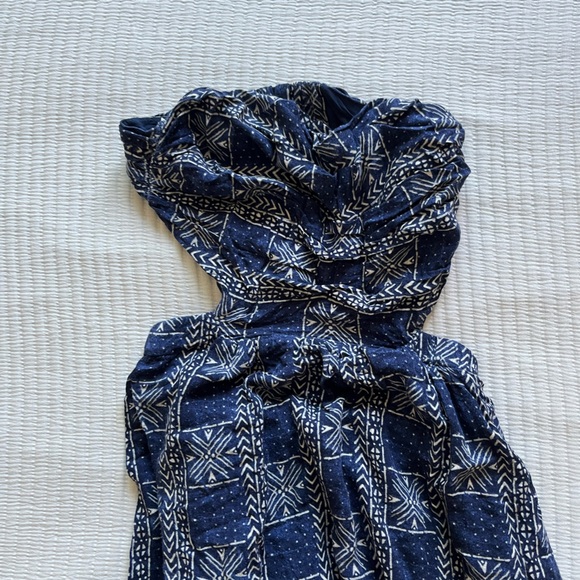 Free People Peyton Cut Out Maxi Dress in Navy Blue - Picture 8 of 8